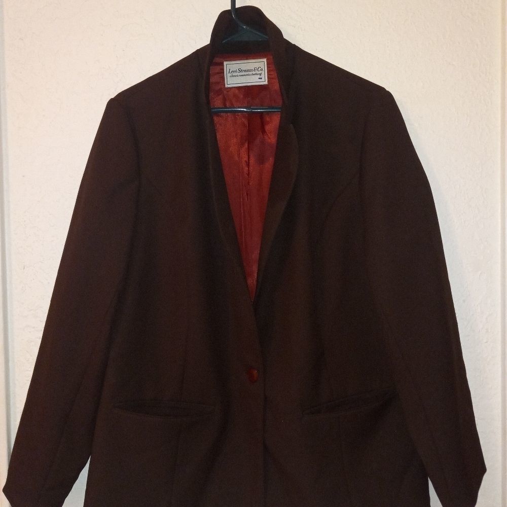 VINTAGE LEVI STRAUSS EX-BOYFRIEND LINED BLAZER/JACKET